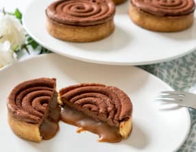 Tartelettes chocolat et caramel beurre salé