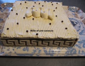 Entremet mousse vanille et mousse café