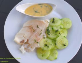 Flétan au Concombre et à l'Aneth