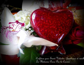 Confiture Saint Valentin framboises et vanille