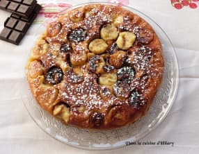 Le gâteau à la poêle banane et chocolat