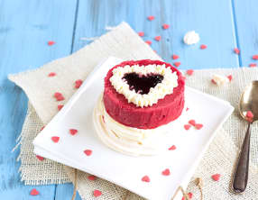 Vacherin glacé individuel à la framboise