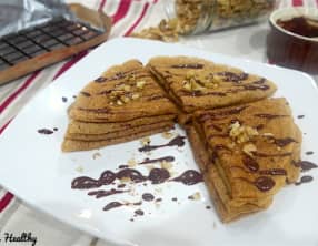 Crêpes vanille ou chocolat sans oeufs au soja