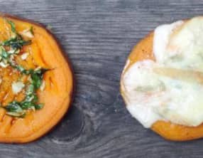 Patate douce tranchée en persillade