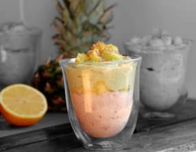 Verrine d’ avocat, thon et ananas