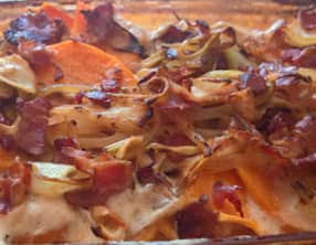 Gratin dauphinois de patate douce et lait de coco