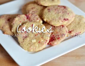 Cookies aux framboises et chocolat blanc