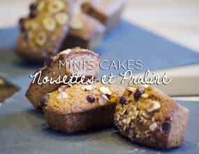 Minis cakes aux noisettes et praliné