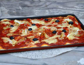 Pizza aux légumes et chèvre