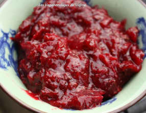 Compote de canneberges au chocolat