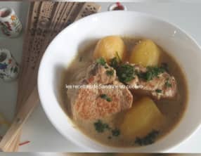 Filet mignon de porc au curry vert et lait de coco