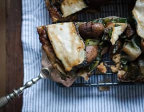 Tarte tatin aux blettes, Saint-Maure, caramel au miso