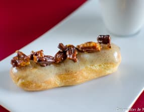 Éclairs à la vanille et noix de pécan