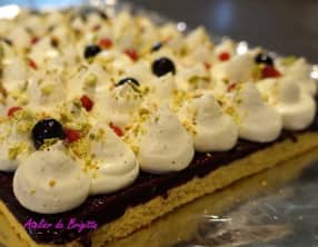 Tarte fruits rouge et pistaches