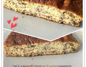 Cake à la banane et sésame grillé