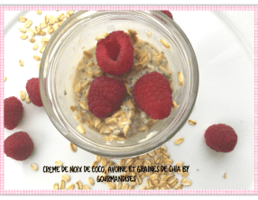Crème de noix de coco, avoine et graines de chia