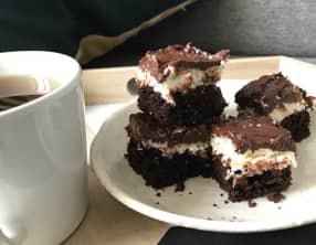 Carrés au chocolat et noix de coco