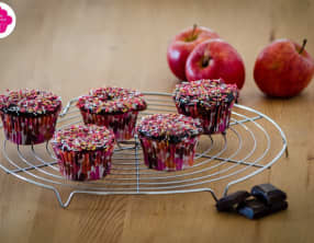 Muffins au chocolat et à la compote de pommes sans beurre