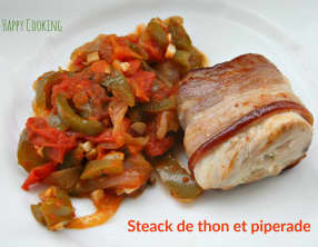 Tournedos de thon et piperade