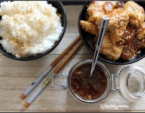 Sauce terriyaki maison , poulet terriyaki au sésame