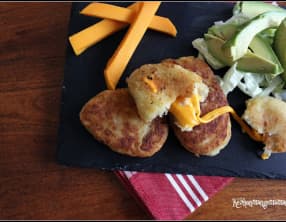 Croquettes de purée au chou fleur coeur de mimolette fondante