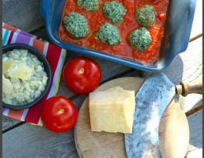 Boulettes de blettes et risotto