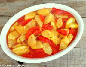 Gratin de pomelos et ananas au gingembre