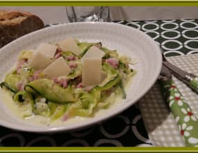 Courgettes à la Carbonara