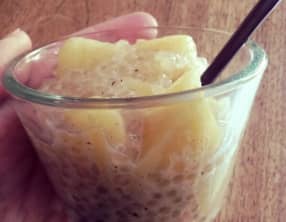 Verrines de perles du Japon aux pommes