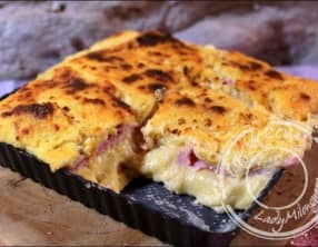 Gratin de polenta façon croque-monsieur