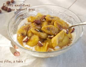 Fruits exotiques au yaourt grec