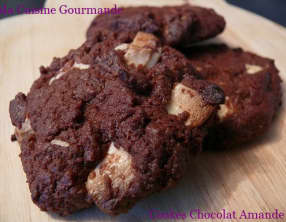 Cookies chocolat noir et chocolat amande