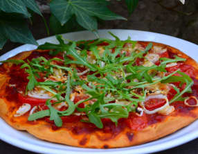 Pizza à la roquette