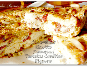 Gâteau au chou-fleur, ricotta, parmesan et tomates confites