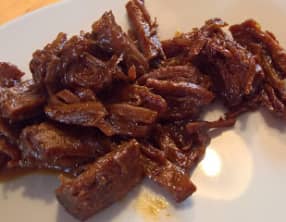 Bœuf mijoté au sirop d’érable et sauce soja