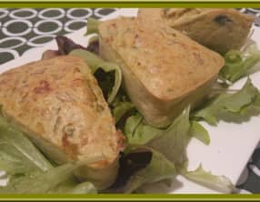 Cake au poireau et truite fumée