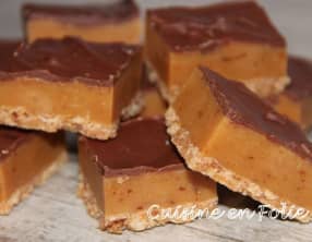 Petits carrés fondants au caramel