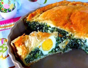 Torta pasqualina ou tourte pascale italienne