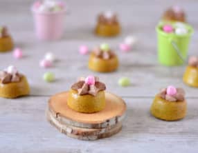 Mini nids de Pâques chocolat et thé matcha