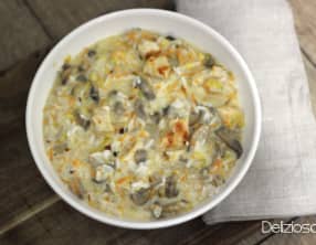 Riz et poulet crémeux aux légumes