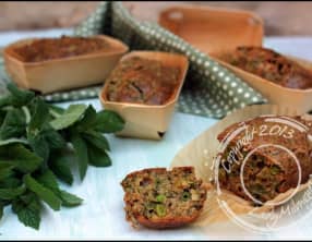 Cake vert aux légumes et aux olives