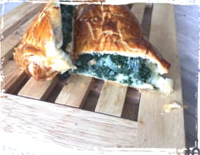 Feuilleté aux épinards et roquefort