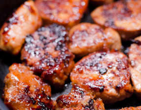 Filet mignon de porc sauté, au miel et aux épices