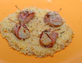 Roulés de St Jacques au bacon