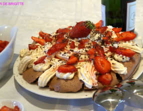 Pavlova choco fraises