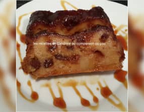 Pudding facile aux raisins secs et au caramel