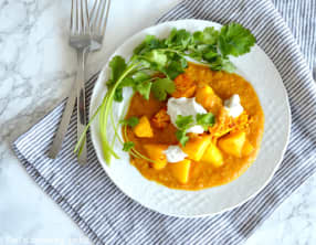 Curry de mangue et tofu