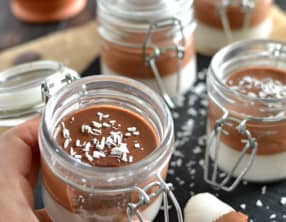 Panna cotta bi-goût coco chocolat