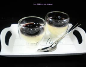 Panna cotta vanillée et cerises Amarena