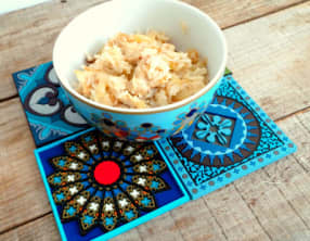 Riz poêlé aux oignons et au poulet